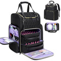Nail Bag Organizer Case Backpack, Nail Bag Holds 80 Bottles (15ml-0.5 fl.oz) and Nail Lamp, Nail Polish Case with 2 nail polish Bag, Portable Travel Backpack for Nail Tech Supplies Manicure Tools