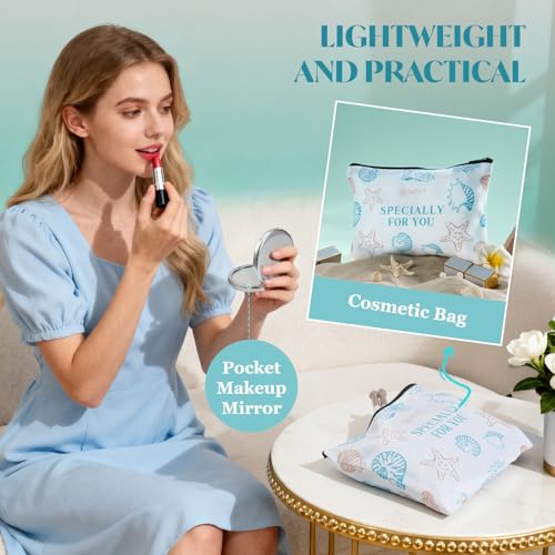 Briney Valentines Day Gifts for Women, Spa & Personal Care Package, Bath and Body Basket Set, Unique Relaxing Ocean Themed Present for Mom Wife Sister Best Friend