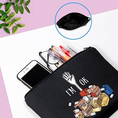 GJTIM Mail Lady Survival Kit mail escort Postal Staff Gift Mail Carrier Thank You Postman Retirement Gift Postwoman Cosmetic Bag (OK Mail Carrier Bag)