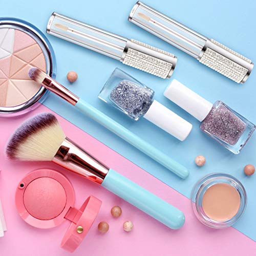 Patelai 12 Pcs 5 ml Rhinestone Lip Gloss Tubes Crystal Lip Balm Tubes for Empty Bottles Refillable Rhinestone Container Plastic Cosmetic Bottles