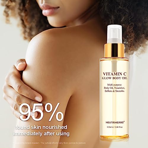 Neutriherbs Body Rosehip Oil for Dry Skin, Moisturizer/Hydrating/Glow/Brightening/Body Massage rosehip seed Oil for All Skin Types 115 ml / 3.88 oz