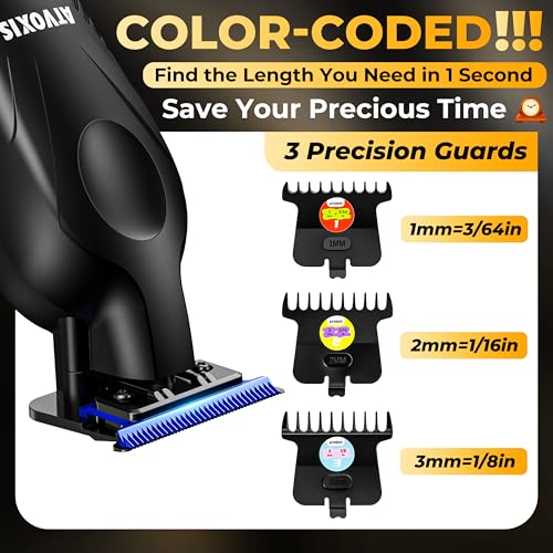 Zero Gap 9,000 RPM Brushless Professional T Blade Trimmer for Men: Cordless Hair/Beard Clipper Edger Liner Outliner with LED Display 300min Runtime Fast Charging Stand Travel Pouch