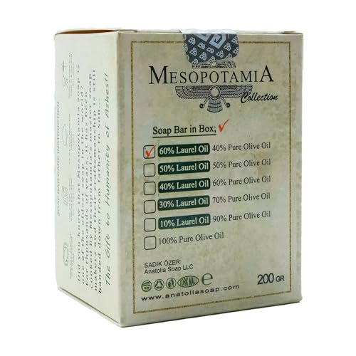 Anatolia Soap Organic Handmade Natural Castille Body For Men Women (%60 Laurel Oil And%40 Olive Oil)