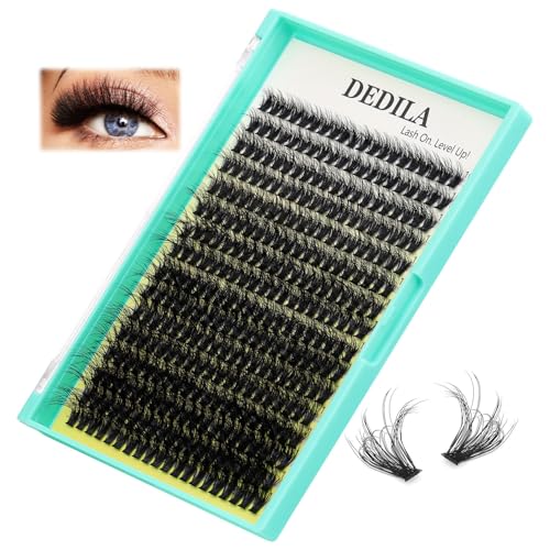 16Rows 50D Fluffier Cluster Lashes DIY Eye Lashes Extensions Wispy 320 Pcs Individual False Eyelashes Mixed 10-18mm Easy Grafting (50D-10-18MM MIX)