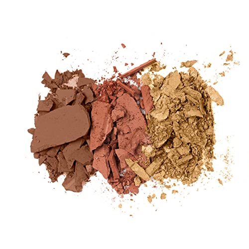 Black Radiance True Complexion Loose Setting Powder Honeymoon 0.64 Ounce and Contour Palette Medium to Dark 0.38 Ounce