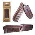 BEARD & BATES The Sandalwood Switchblade - The Original Folding Wooden Beard Hair Comb | Boutique, Artisan Crafted, Los Angeles