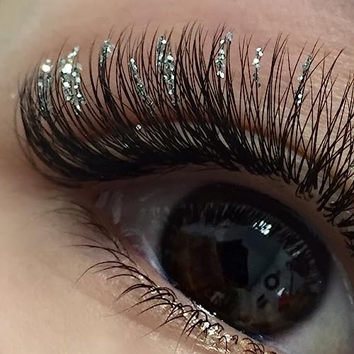 Diamond False Eyelashes with Glitter Rhinestones for Makeup Eyelash Clusters Extensions Individual Lashes Cluster DIY for Cosplay Party Stage