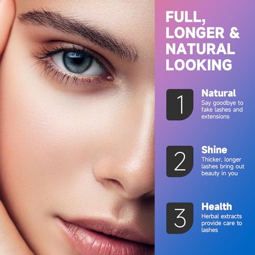 Lash Serum, Eyelash Growth Serum - 5ML Nourishing Formula for Longer, Thicker Eyebrow Lashes Brows | Effective Lash Enhancer, Strengthens Conditions (0.17 FL.OZ)