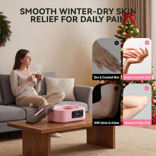 BAOSHISHAN Hand Wax Paraffin Machine, 3500ML Paraffin Wax Warmer with Auto-Timer & 113¢µ-167¢µ Display Temperature Control, Paraffin Wax Machine for Hands for Skin Moisturizing Home Spa Beauty (5 Pack)