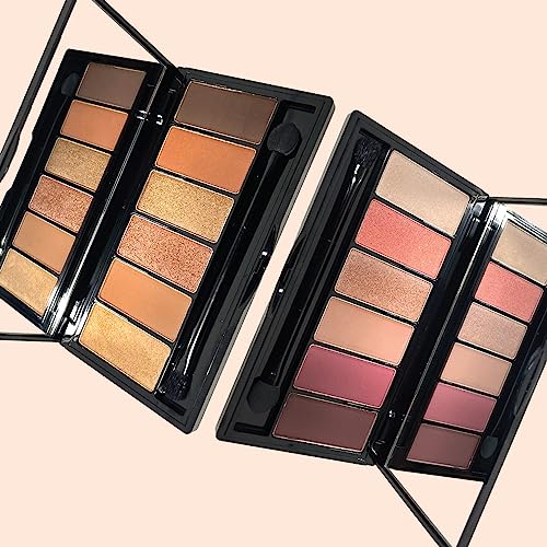 Sistar Eye Shadow Palette Six Colors With Brush Sun Kissed Pink Blossom Blendable Eye Makeup