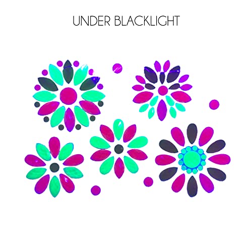Neva Nude Mayan Blossom Neon UV Flower BodiStix Body Sticker