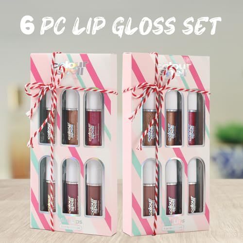 Profusion Cosmetics Colourspell Mini Lips 6 PC Lip Gloss Set ? Sparkling Toppers & Matte Glosses for a Shiny Finish, Vegan & Cruelty-Free Makeup Set