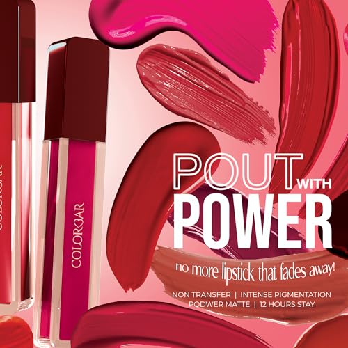 Colorbar Powerkiss Vegan Matte Lipcolor - Hydrating Matte Lipstick - Talc-Free and Highly Pigmented Liquid Lipstick - 002 Tempted - 0.16 oz