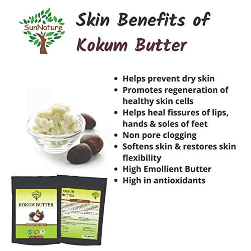 Kokum Butter - Light, Firm Butter, Use to Make Soap, Lotion Bars, Lip Balm, Body Butter - Scent-Free (4 Oz)