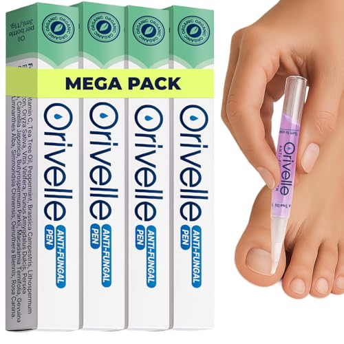 Toenail Care Pen - Extra Strength Toe Nail Remedy - Professional Nail Solution for Fingernail with Tea Tree Oil (Pack of 4)