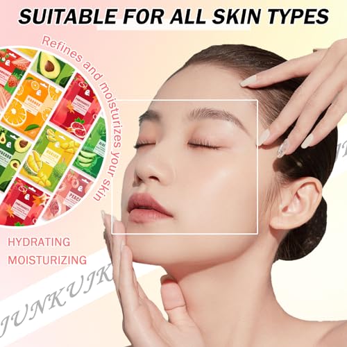 10PCS Hydrating Facial Sheet Mask,Moisturizing Face Masks Skincare Gift Set,Brighten Long Lasting Face Mask Skin Care & Facial Mask Kit for All Skin Types