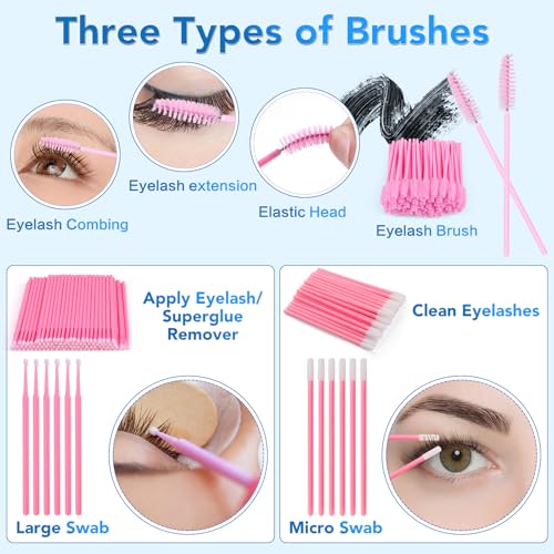 Eyelash Extension Kit for Beginners, Professional Lash Extension Kit with Mannequin Head, Lash Starter Kit with Lash Fan, Lash Extension Supplies for Practice Training Kit