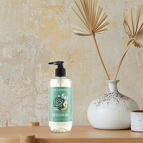 Caldrea Hand Wash Soap, Aloe Vera Gel, Olive Oil and Essential Oils to Cleanse and Condition, Pear Blossom Agave, 10.8 oz, 2 Pack