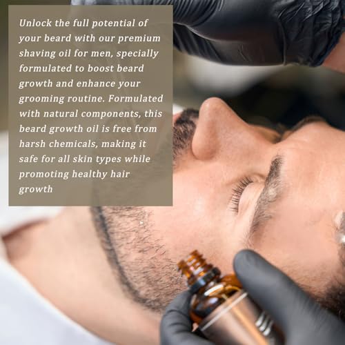 2 Pcs Beard Growth Oil, Unscented Beard Oil for Sensitive Skin Natural Soothing Moisturizer Softer & Thicker Shave Oil Beard Oil for Men Gifts for Him
