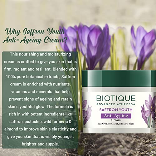 Biotique Saffron Dew 50g -- Ageless face & body cream