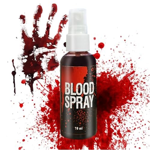 Fake Blood Makeup Spray,Fake Blood Washable for Clothes,Halloween Liquid Blood Splatter for Vampire Zombie Bride Clown Costume Cosplay Theater SFX Halloween Makeup