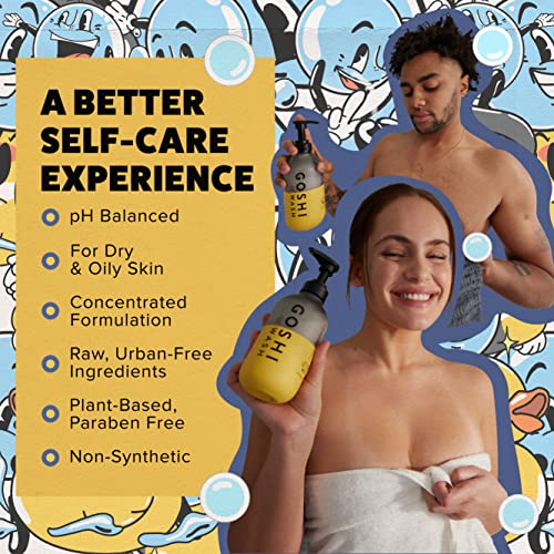 GOSHI Super Vitamin Body Wash 20 oz - pH-Balanced Exfoliating Body Wash for Men and Women - For All Skin Types