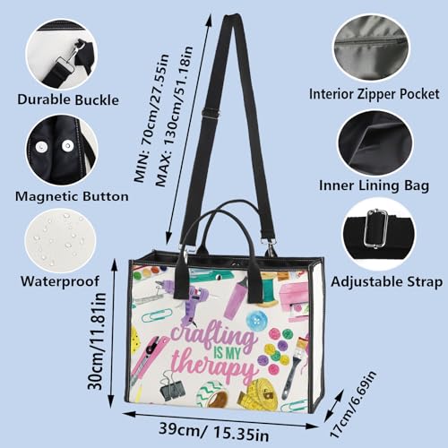 WZMPA Crafting Survival Kit Crafter Gifts Crafting Is My Therap Scrapbooking Makeup Zipper Pouch Bag Crafting Merchandise (crafting therapy-TB)