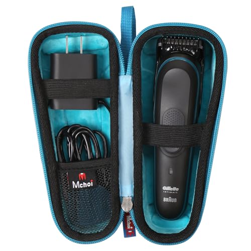 Mchoi Hard Case Suitable for Gillette Intimate Men¡¯s Manscape Pubic Hair Trimmer, Waterproof Shockproof Manscaping Body Groomer Protective Case, Case Only, Black