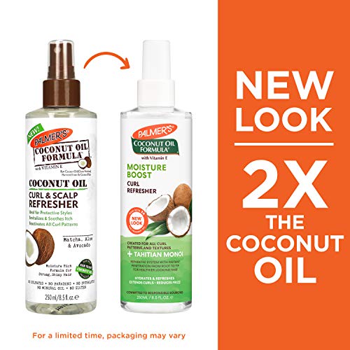 Palmer's Coconut Oil Formula Moisture Boost Curl Refresher Spray, 8.5 Ounce (Pack of 2)