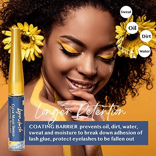 Lyon Lash Protective Coating Sealant/Mascara Brush Lash Sealer for Eyelash Extensions (5ml/0.17 oz) | Aftercare for Fuller Lash Growth & Better Retention | Essential Eyelash Extension Supplies (Clear)