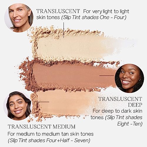 Saie Face Powder Duo, Light - The Fluffy Brush, Soft, Multi-Use Targeted Powder Brush With Tapered Tip & Airset Radiant Loose Setting Powder, Translucent (0.14 oz) - Vegan, Cruelty-Fee