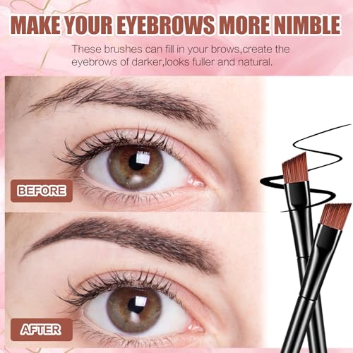 AUHOKY 250Pcs Disposable Eyebrow Brush Set,100 Angled/Round Eyebrow Brushes, 100 Lip Brushes, 50 Double-end Eyeshadow Brushes, Cosmetic brushes Makeup Applicators Accessories Kit for Women Face Beauty