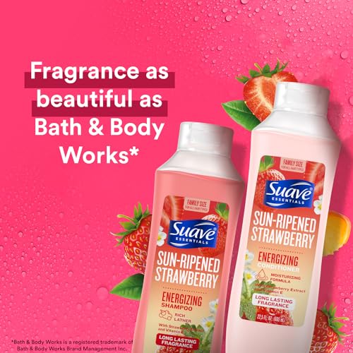 Suave Shampoo & Conditioner Set, Sun-Ripened Strawberry ? Everyday Energizing Formulas with Fruit Extract & Vitamin E, 22.5 Oz Ea (2 Piece Set)