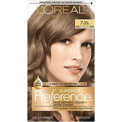 L¡¯Oreal ParisSuperior Preference Rich Luminous Conditioning Colorant, Level 3 Permanent, Dark Blonde/Natural 7 (Pack of 3)