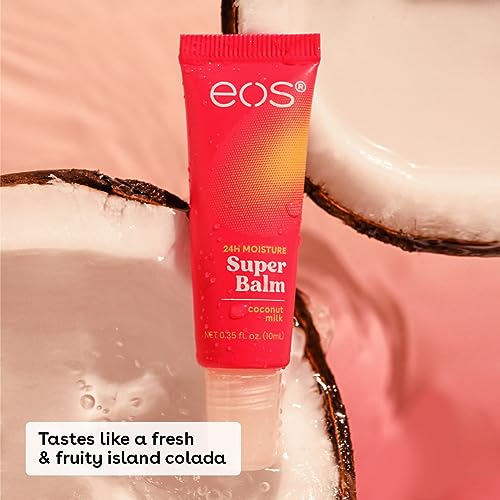 eos 24H Moisture Super Balm- Coconut Milk, Lip Mask, Day or Night Lip Treatment, Made for Sensitive Skin, 0.35 fl oz (Pack of 2)