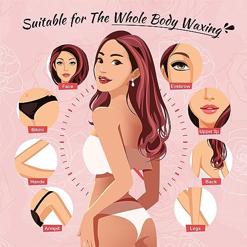 Maxpearl Hard Wax Beads 2.5LB + 10.5OZ - Brazilian, Bikini Waxing, Face, Eyebrows, Underarms, Arms, Chest, Back, Legs, Jasmine & Lavender Formula