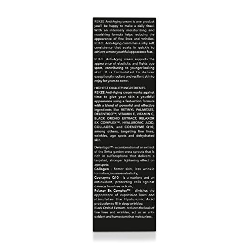 REKZE Advanced Formula Anti-Aging Cream: Unisex Rejuvenation for Face, Neck & Hands - Clinically Proven, Dermatologist-Recommended