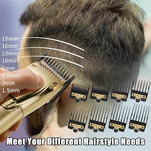 COSYONALL Clipper Replacement Guards for BabylissPRO Clippers Barberology FX870, FX880, FX825, and FX673 Clippers£¬Cutting Lengths 1/16¡±-3/4 ¡±,Black 8 Pack