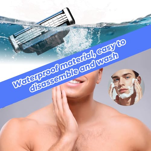 Razor Blade Refills for Men - 24PCS Compatible With Mach3 Razors, Triple-layer Manual Compatible with Mach 3 Razor Blades Refills Pack, Precision Shaving Blades With Dual Lubrication