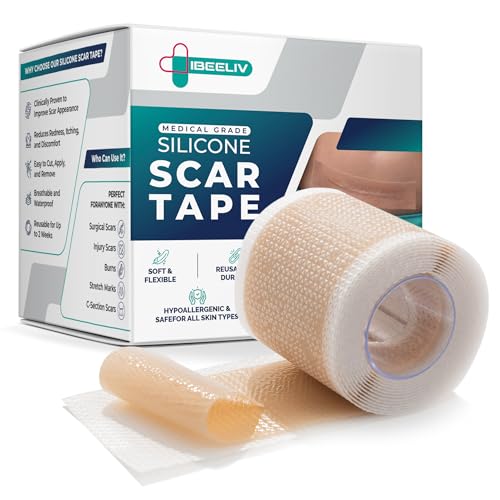 Silicone Scar Gel Sheets: Medical Grade Scar Tape for C Section Surgical Tummy Tuck Keloid Treatment?Scar Removal for Face and Skin