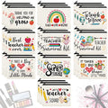 Irenare 30 Pcs Teacher Gift Thank You for Women Makeup Bag Cosmetic Bag Pencil Case Bags Travel Toiletry Canvas Pouch with Zipper for Valentine's Day Teacher Appreciation Gift