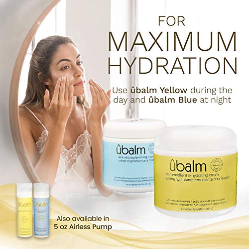 uBalm Yellow Hydrating Night Cream for Women ? Made in USA ? Anti-Aging Face Moisturizer with Aloe Vera, Lanolin, Vitamins A, E & D2 ? Deep Moisturizer for Dry Skin ? Nighttime Facial Skin Care