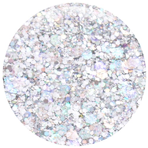 GLITTIES - Icing - Holographic & Matte Chunky Mixed Glitter ? COSMETIC GRADE ? Festival Body Glitter, Makeup, Face, Hair, Lips, Nails - (10 Gram)