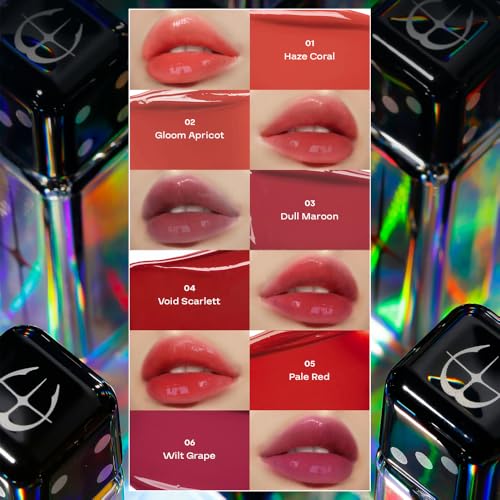 Lovedice Beam Glow Makeup Lip Tint | Glassy Lip Tint with 6 color shades, Long-lasting * Hydration Lip Gloss Effect