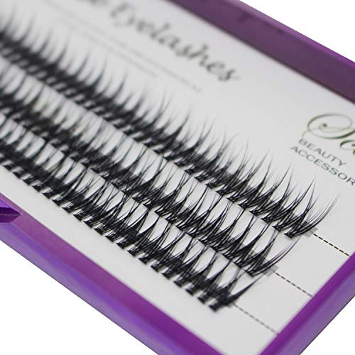 BODERMINCER 8mm,10mm,12mm,14mm,16mm Fish Tail False Lashes 120pcs Handmade Luxury Mink Premade Lash 5D Volume Fans Individual Eyelash Extensions (14mm)