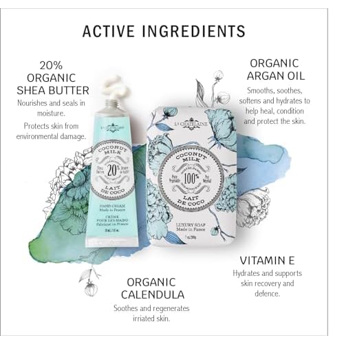 La Chatelaine Aqua Hand Cream Trio and Luxury Soap Trio Gift Sets l Made in France | Plant-Based | Enriched with Organic Shea Butter (Coconut Milk, Shea, Sweet Almond)