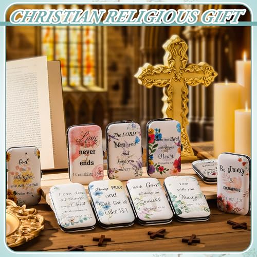 20 Sets Christian Gifts Bulk for Women Scripture Manicure Set Nail Clippers Bulk Valentine's Galentines Day Gifts Church Religious Party Favors Christian Stuff Bible Verse Group Favors for Women Men