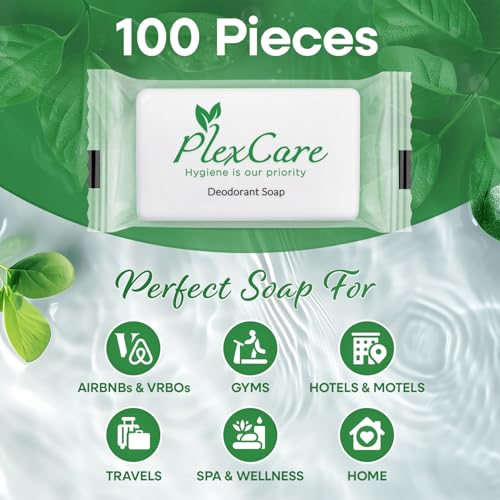 100 Pack Pleasant Scent 0.5 oz Bar Soap, Hotel Travel Size, Individually Wrapped, Bulk Amenities and Toiletries for Hospitality