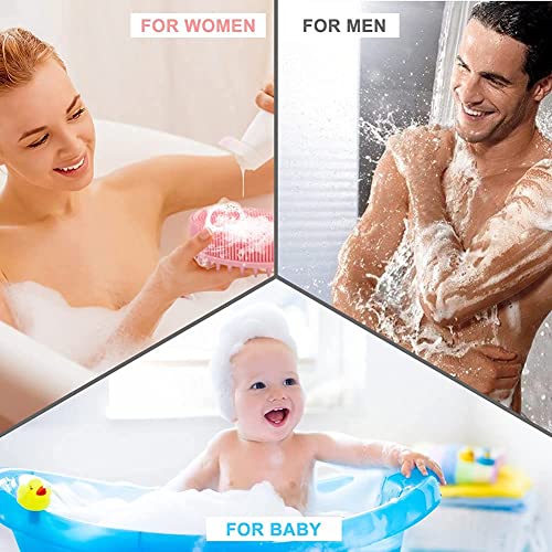 Upgrade Body Scrubber and Hair Shampoo Brush, All in One, Premium Silicone Loofah, Exfoliating Body Brush, Shower Scrubber for Body, Scalp Massager for Women, Men, Pet (1PC Black)