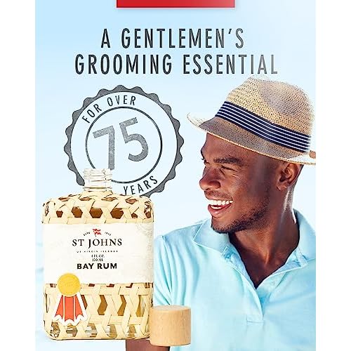 St. John Bay Rum Aftershave and Cologne | Made with Bay Leaves from The Virgin Islands | Bay Leaf After Shave Fragrance for Men | (4 oz Splash Bottle)